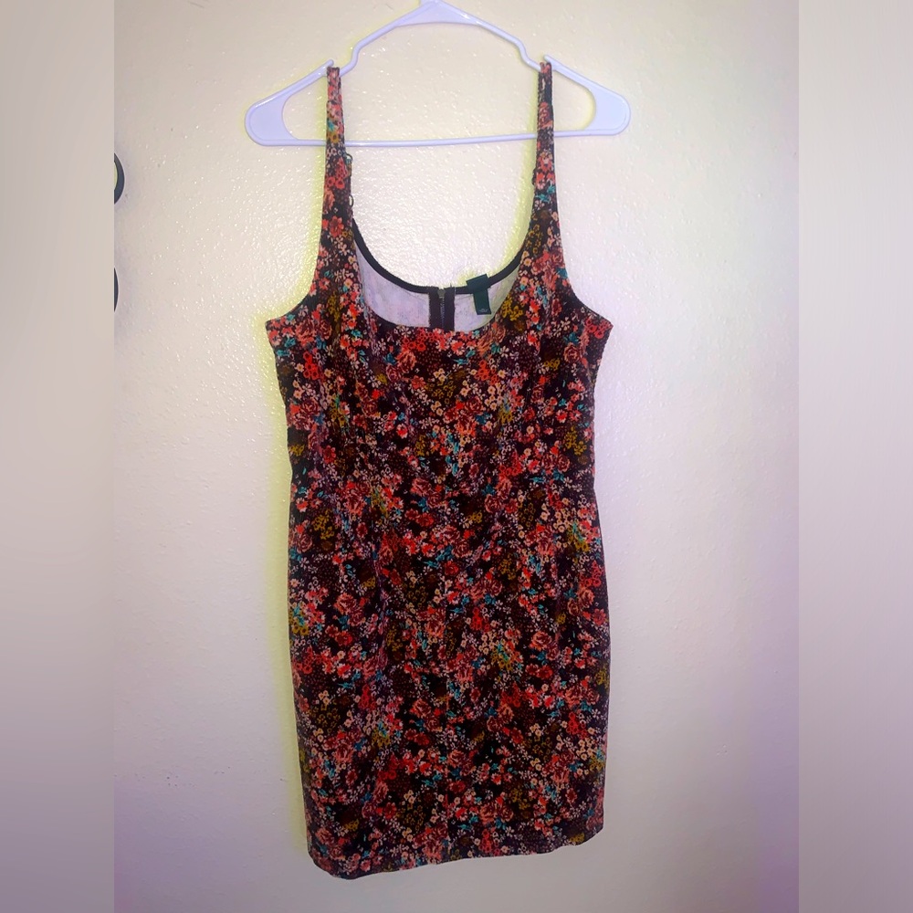 Wild Fable flower print corduroy mini dress